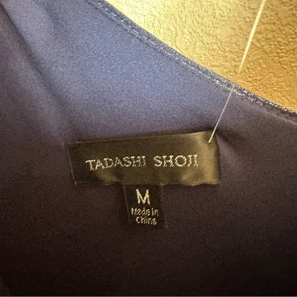 Tadashi Navy Midnight Gown Maxi Dress Size Medium - Picture 6 of 10